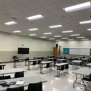 High school smart led troffer light 